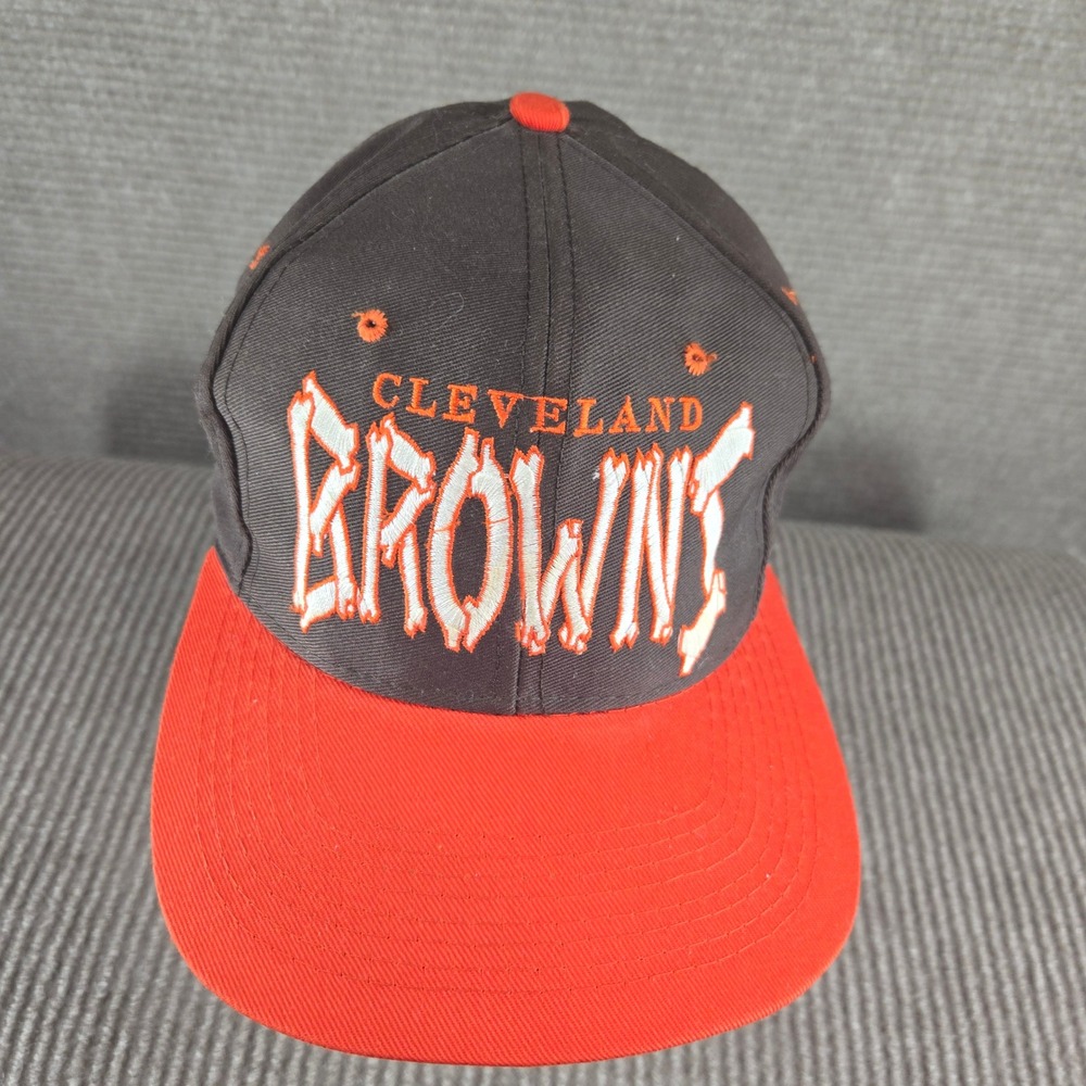 Prosona Mens OSFA Brown Orange Vintage Cleveland Browns NFL Snapback Hat